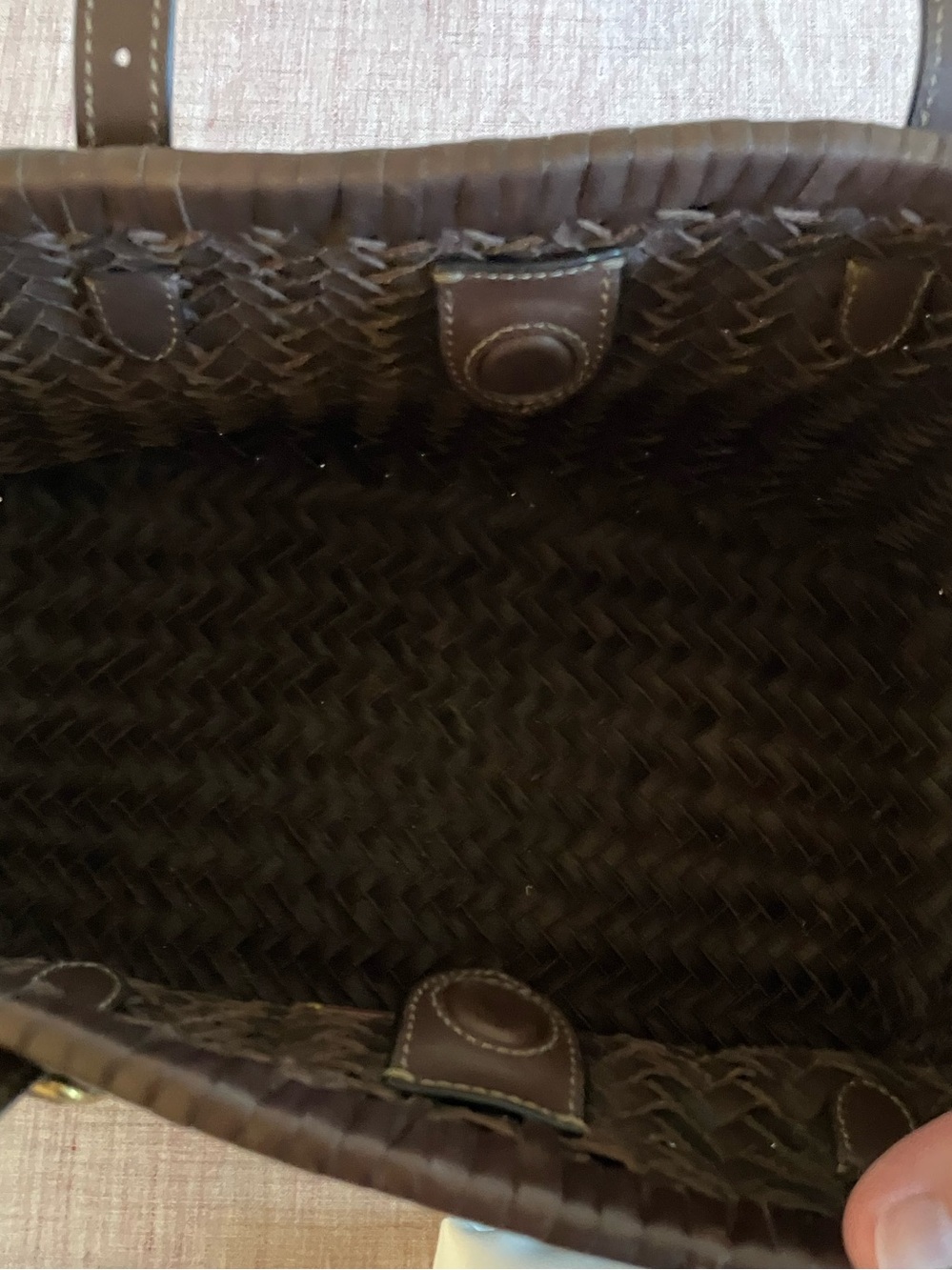 Coach Woven Swing Tote, in Maple - Picture 9 of 10